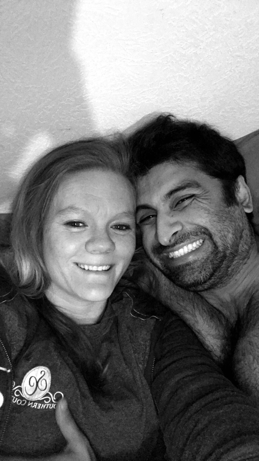 Sohail and Britney smiling together